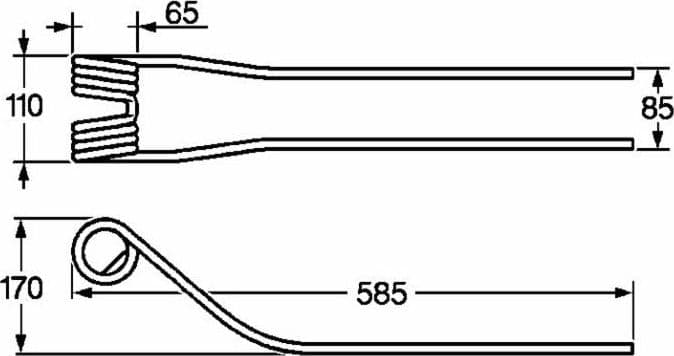 Dente giroandanatore rastremato adattabile Galfrè filo 9,5 - 7