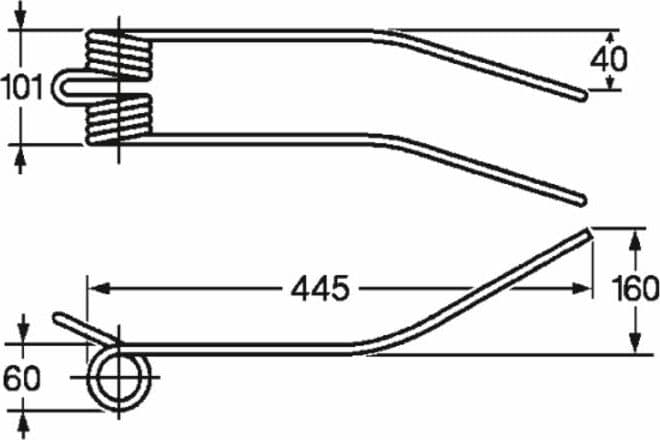 Dente giroandanatore adattabile Kuhn 57502000 filo 8,5 confezione da 5 pezzi - 9