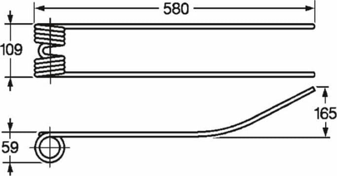 Dente giroandanatore adattabile Ceccato filo 9 confezione da 5 pezzi