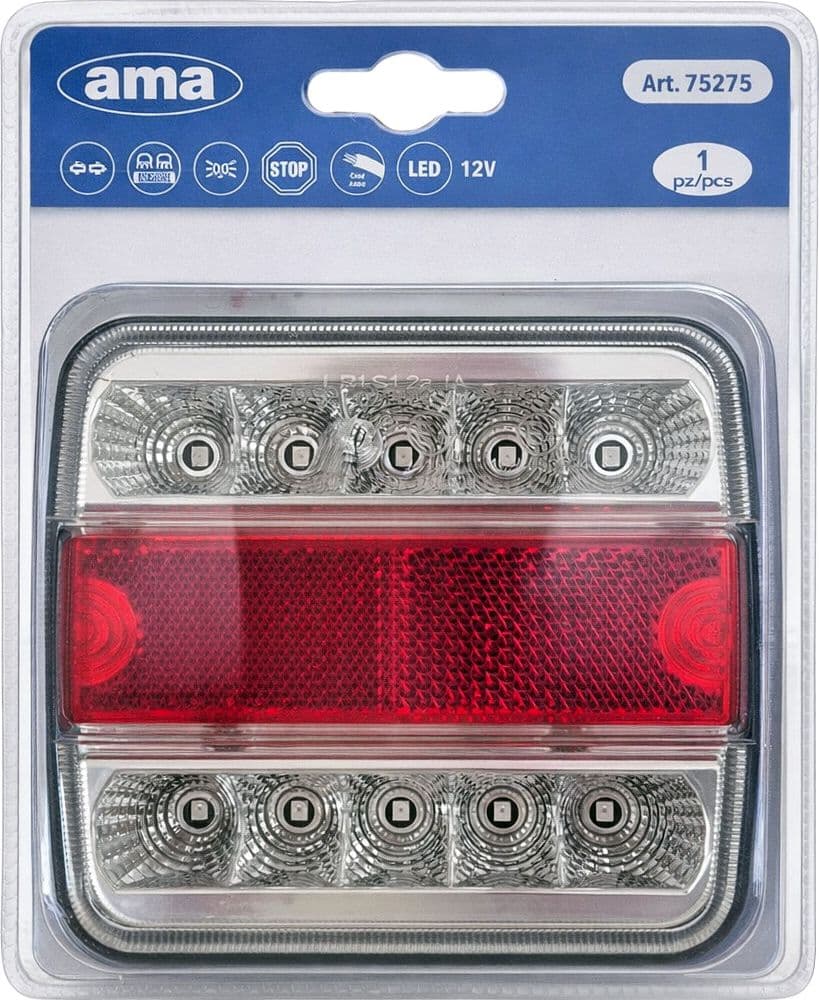 Fanale posteriore dx-sx a LED 13,5V 105,6x97,9x36,4mm - 4