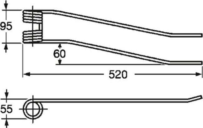 Dente giroandanatore sx adattabile Acma - Faima filo 8 confezione da 5 pezzi - 7