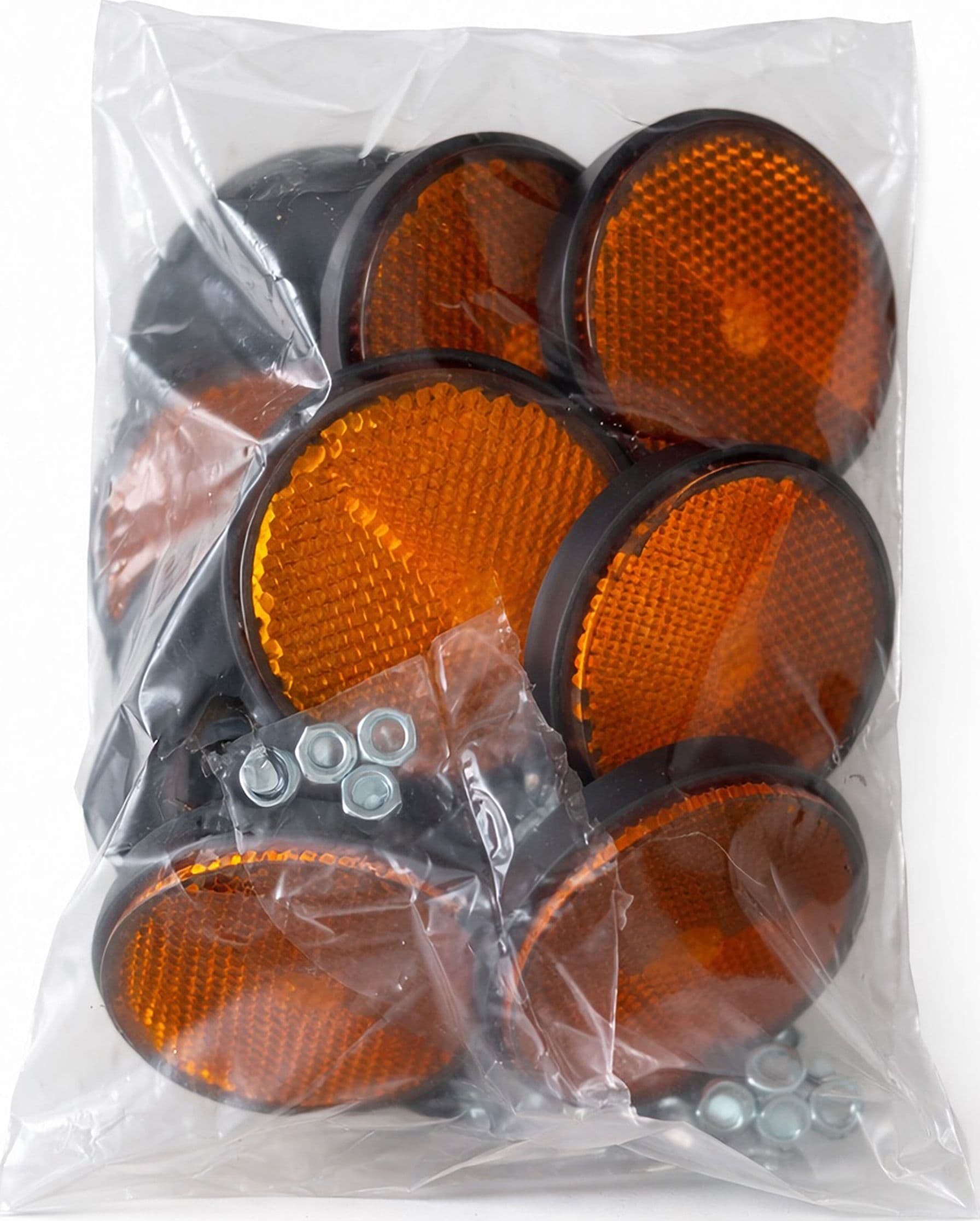 Catarifrangente con vite M5 arancione Ø 60mm confezione da 10 pezzi - 2