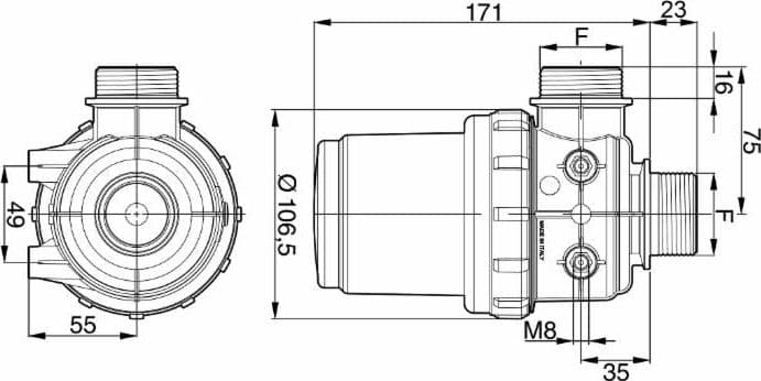 Filtro di aspirazione 16 Mesh G 1 1/4 - 2