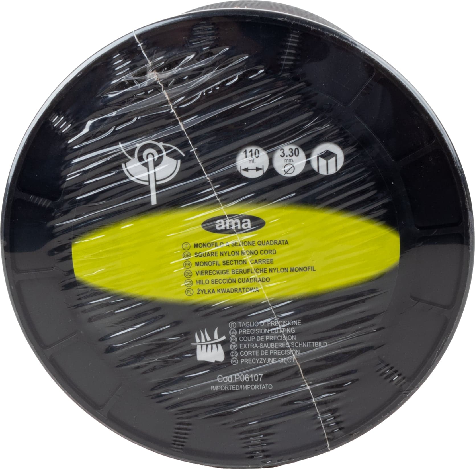Filo decespugliatore sezione quadrata Ø 3,30mm bobina da 110m - 2