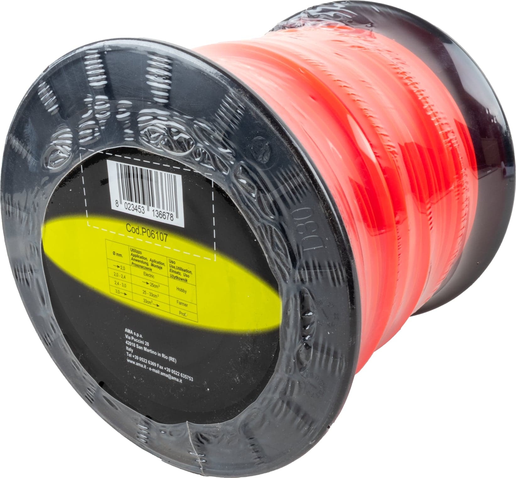 Filo decespugliatore sezione quadrata Ø 3,30mm bobina da 110m - 3