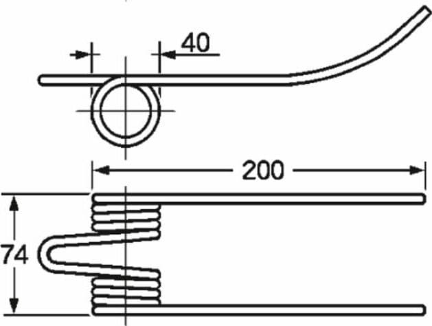Dente Pick-Up Feraboli 1828060 L 200 Filo 5,5 confezione da 5 pezzi - 7