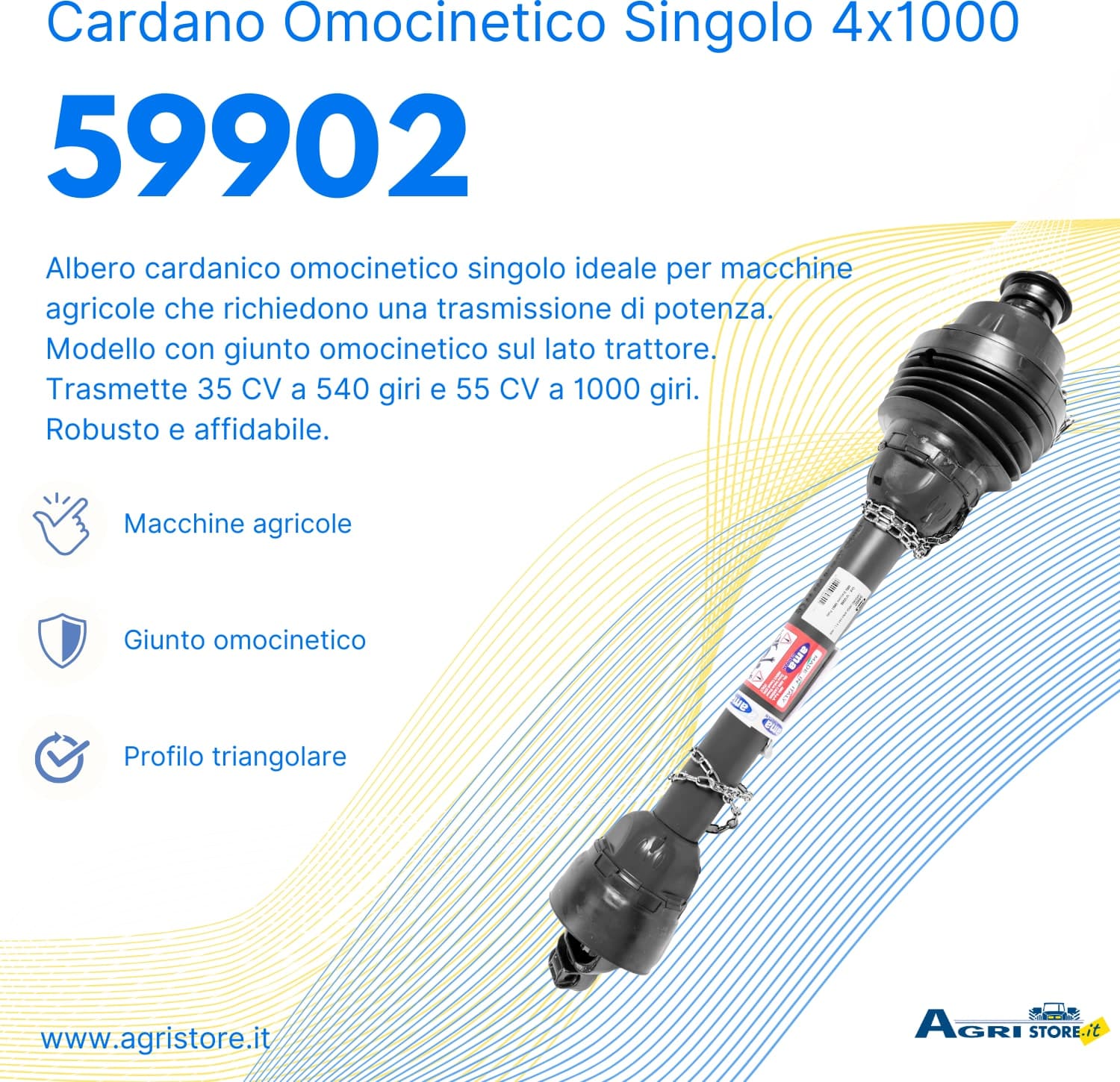 Cardano omocinetico singolo 4x1000 Quality line - 6