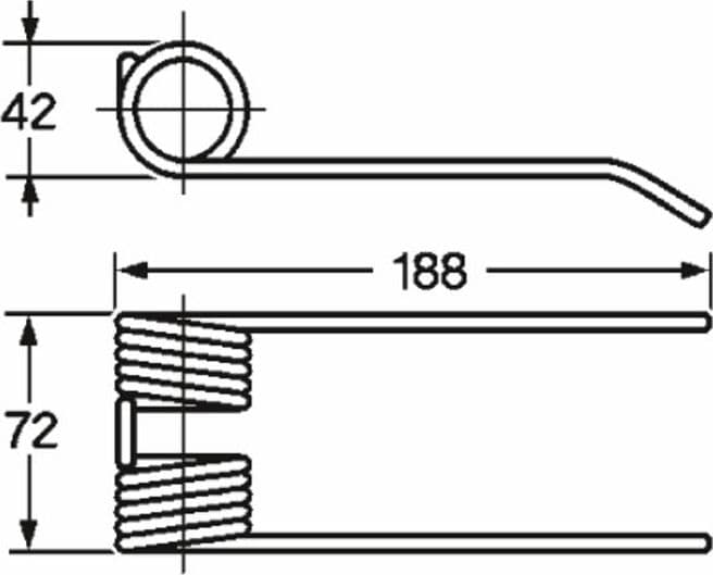 Dente pick-up adattabile New Holland 78,88,53 filo 4,8 - 4
