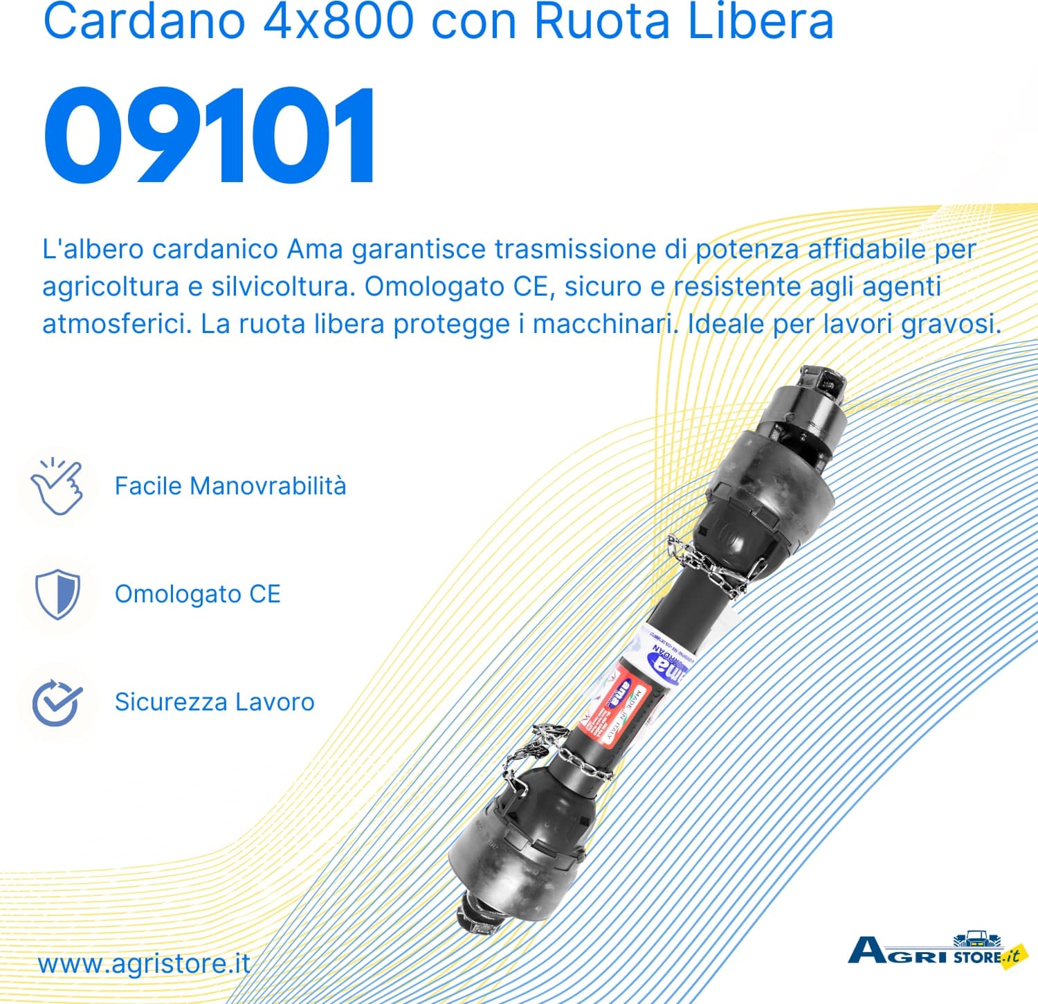 Cardano con ruota libera 4x800 - 6