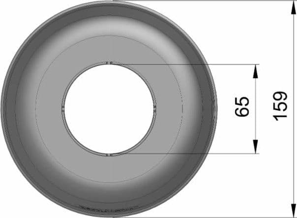 Controcuffia cilindrica con collare lunghezza 145,50mm - 3