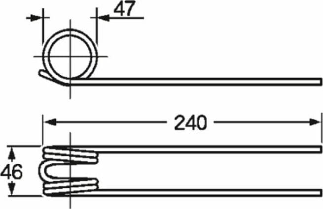 Dente ranghinatore adattabile Molon e Bcs filo 5 confezione da 10 pezzi - 4