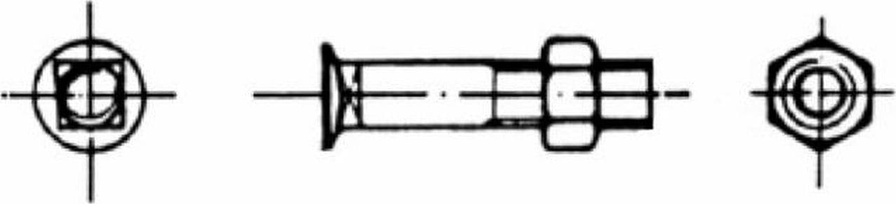 Bullone tspqst 120° M12x35 con dado confezione da 25 pezzi - 3