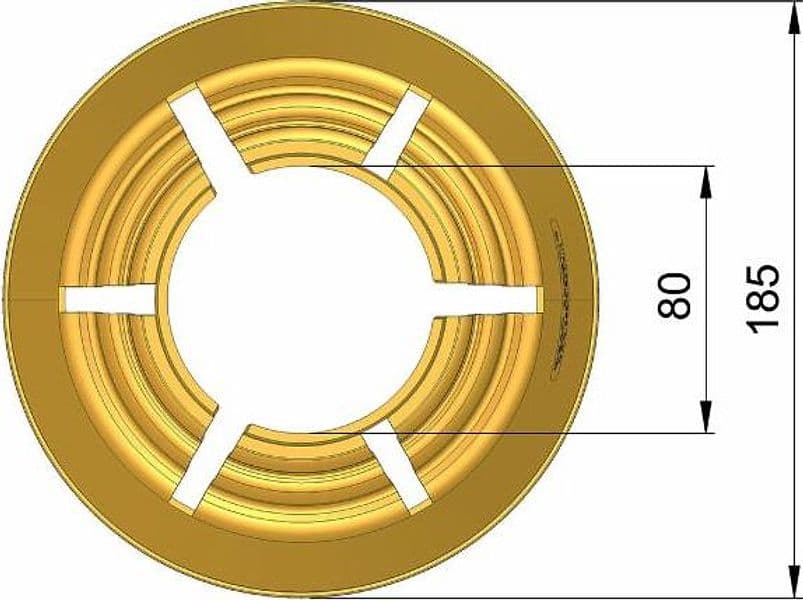 Calotta conica con attacco fascetta con Ø185 e lunghezza 164mm confezione da 3 pezzi - 3