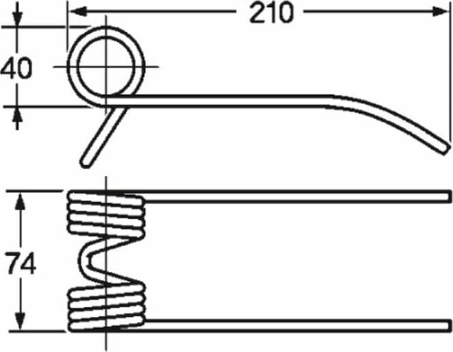 Dente pick-up adattabile Feraboli 1800009 filo 5,5 confezione da 5 pezzi - 6