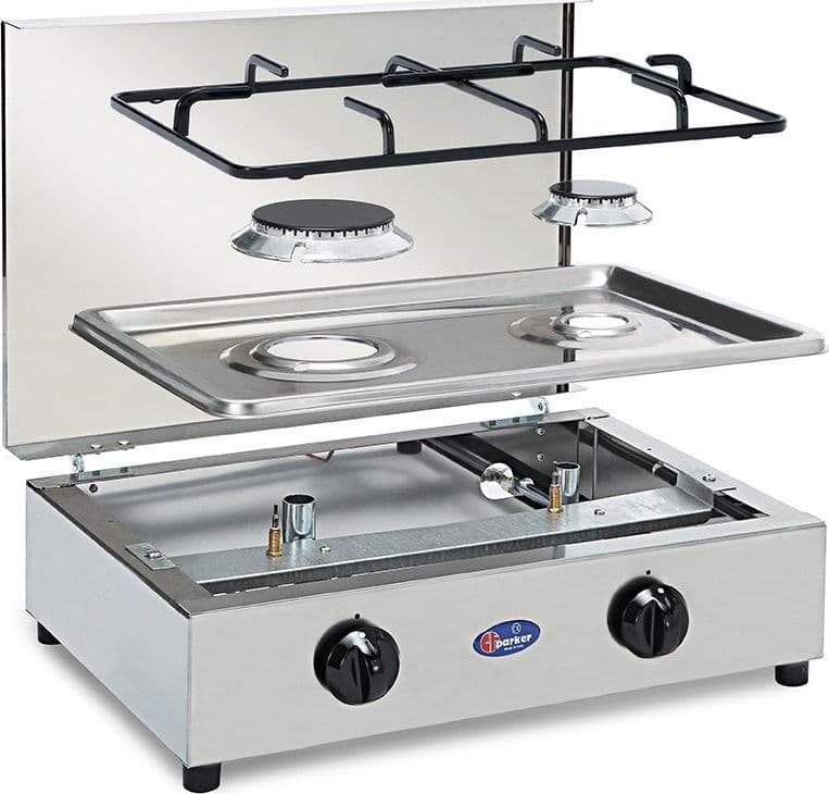 CFParker Fornello a Gas 2 Fuochi Gpl / Metano Acciaio Inox con Valvola di Sicurezza mod. FO3200ACCGPS in Autocategorizzazione Elettroccasione - Terlizzi, commercioVirtuoso.it