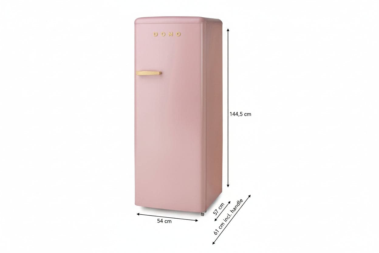 DOMO Frigorifero Mono Porta Retro' Vintage DO91708R Rosa 144 cm CL. D in Autocategorizzazione Elettroccasione - Terlizzi, commercioVirtuoso.it