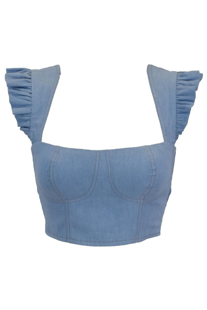 Top in jeans cotone - 2