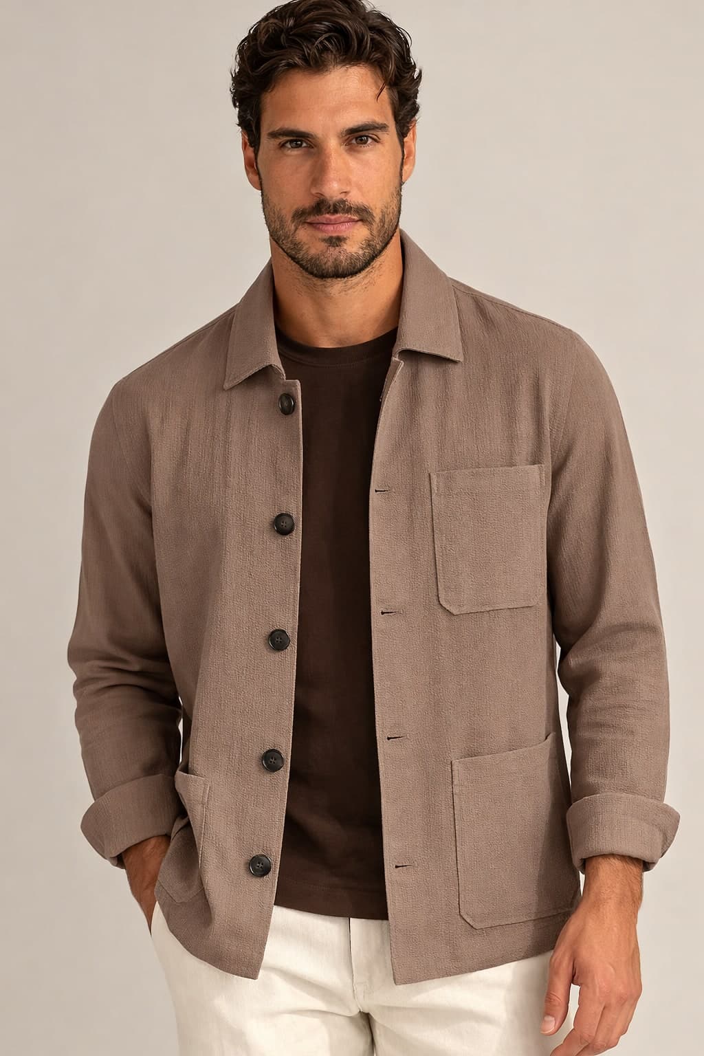 Overshirt  3 tasche seersucker - 2
