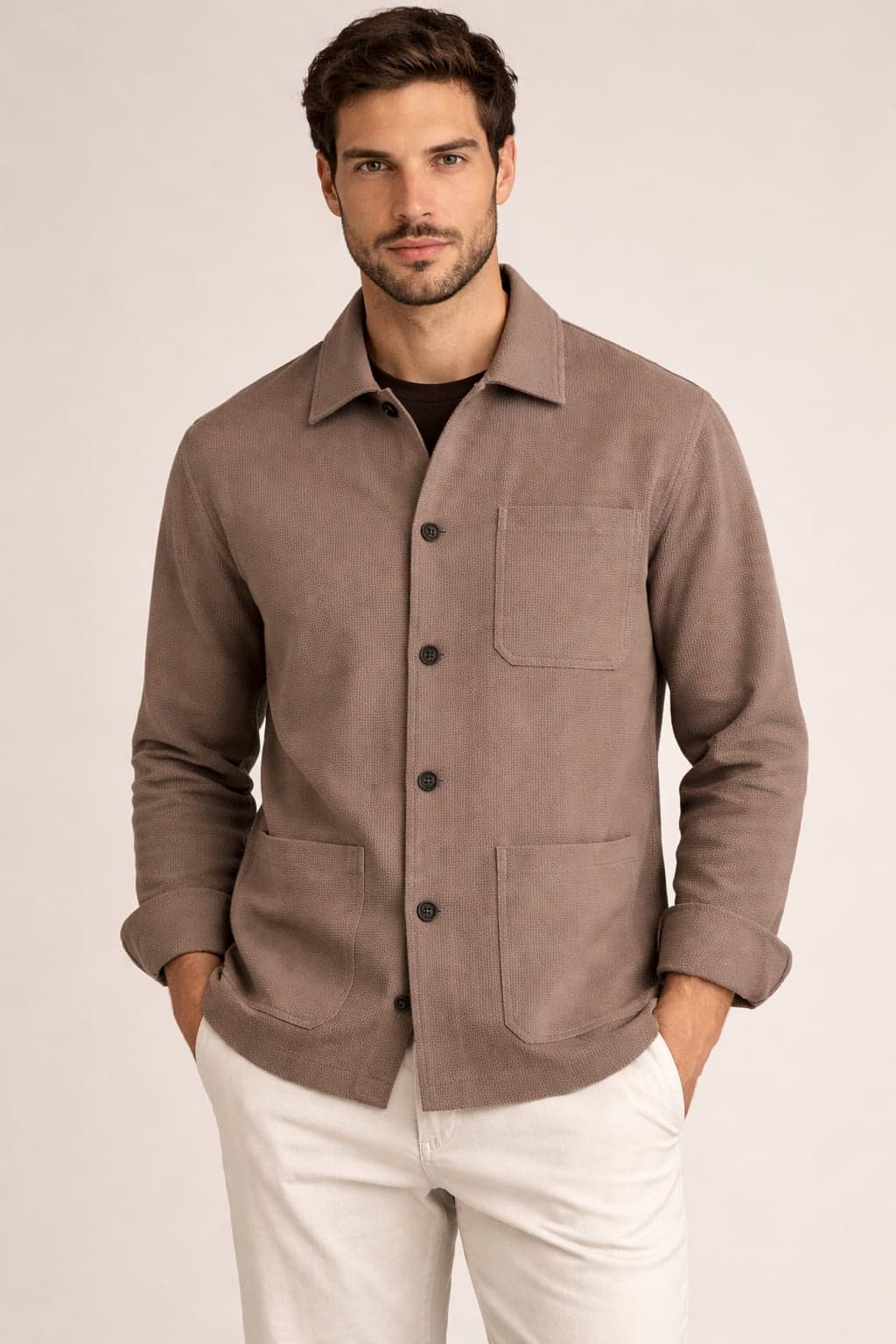 Overshirt  3 tasche seersucker - 3