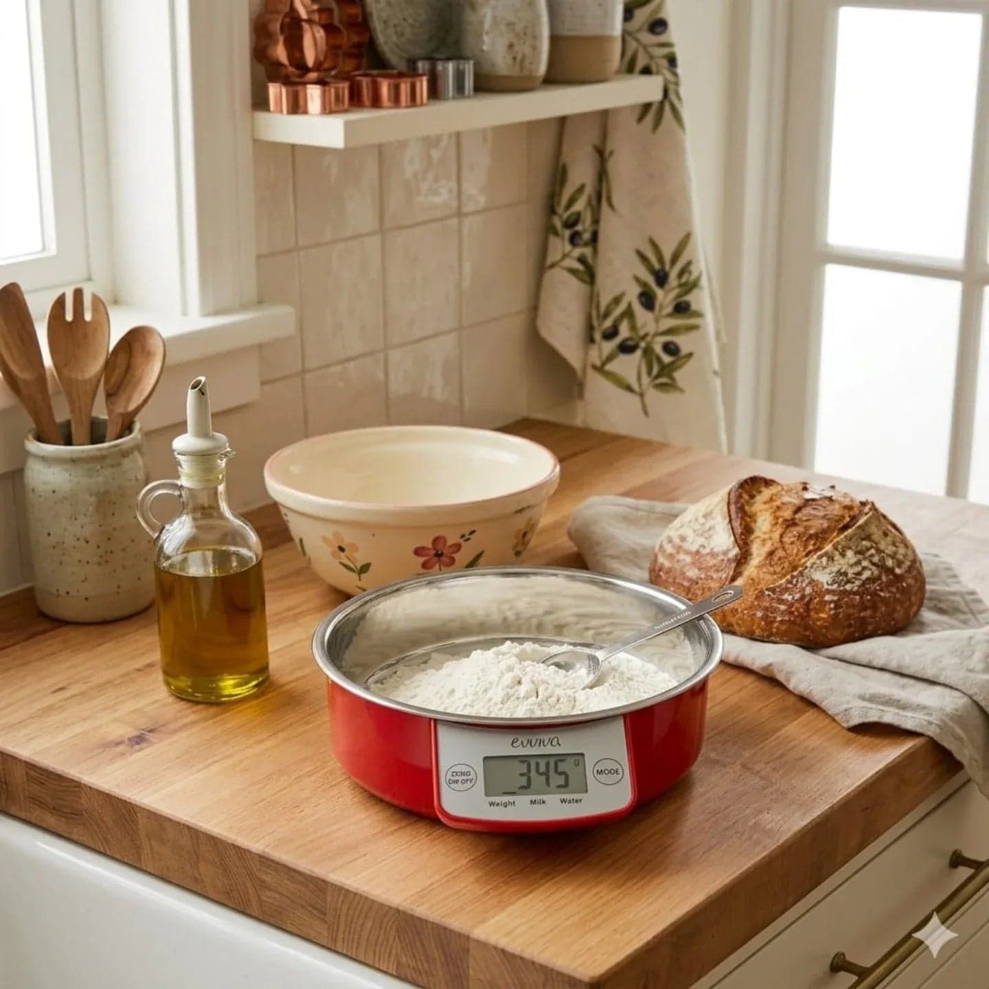 Bilancia da Cucina Digitale con Ciotola in Acciaio 5 kg – Evviva 5716 Rossa - 2