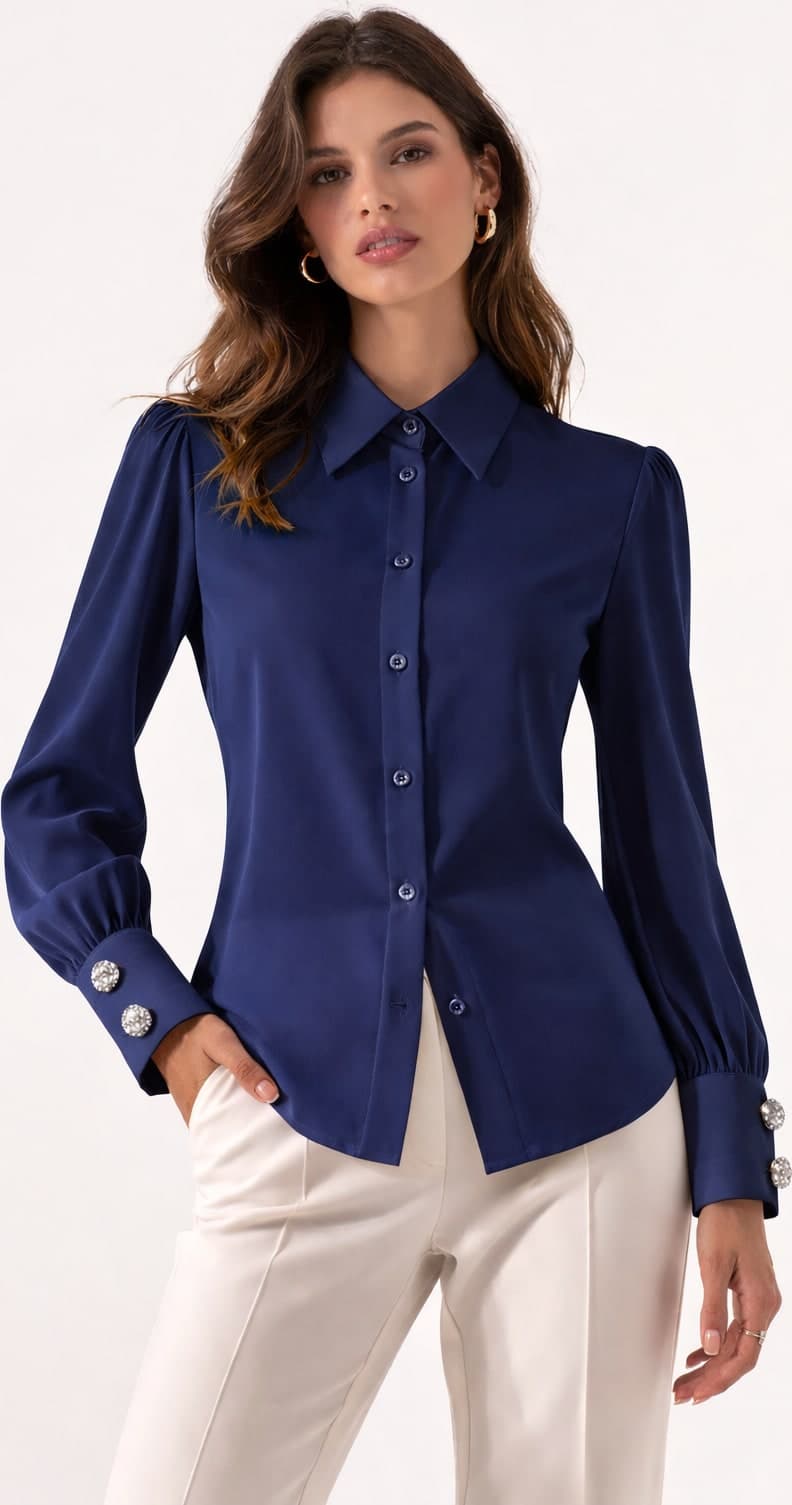 Camicia inserti in raso - 2