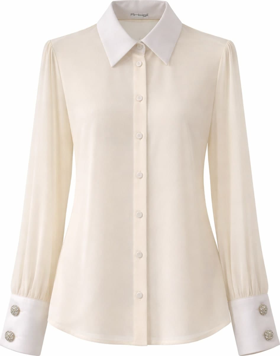 Camicia inserti in raso - 3