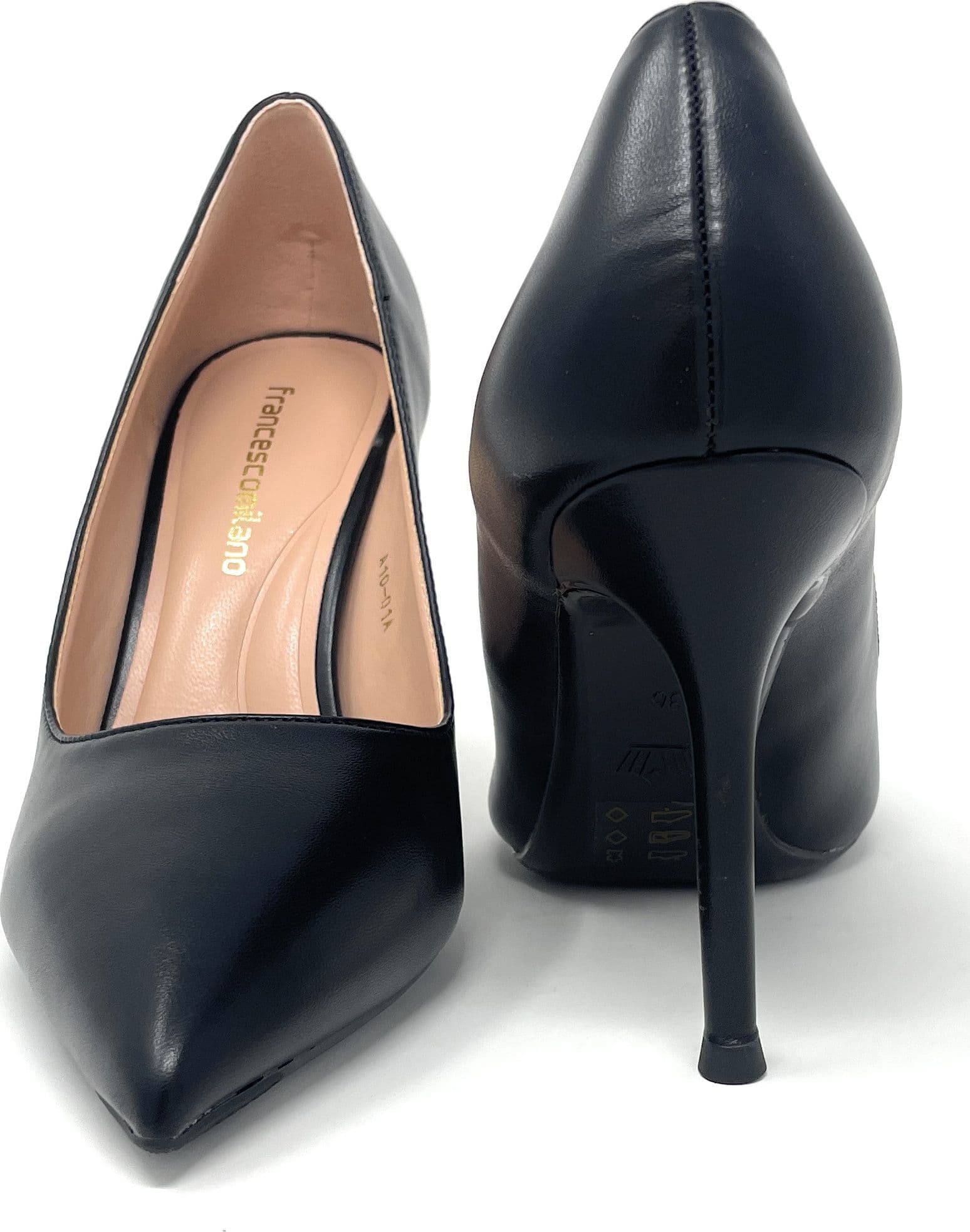 Francesco Milano décolleté in pelle nero A10-01A - 3