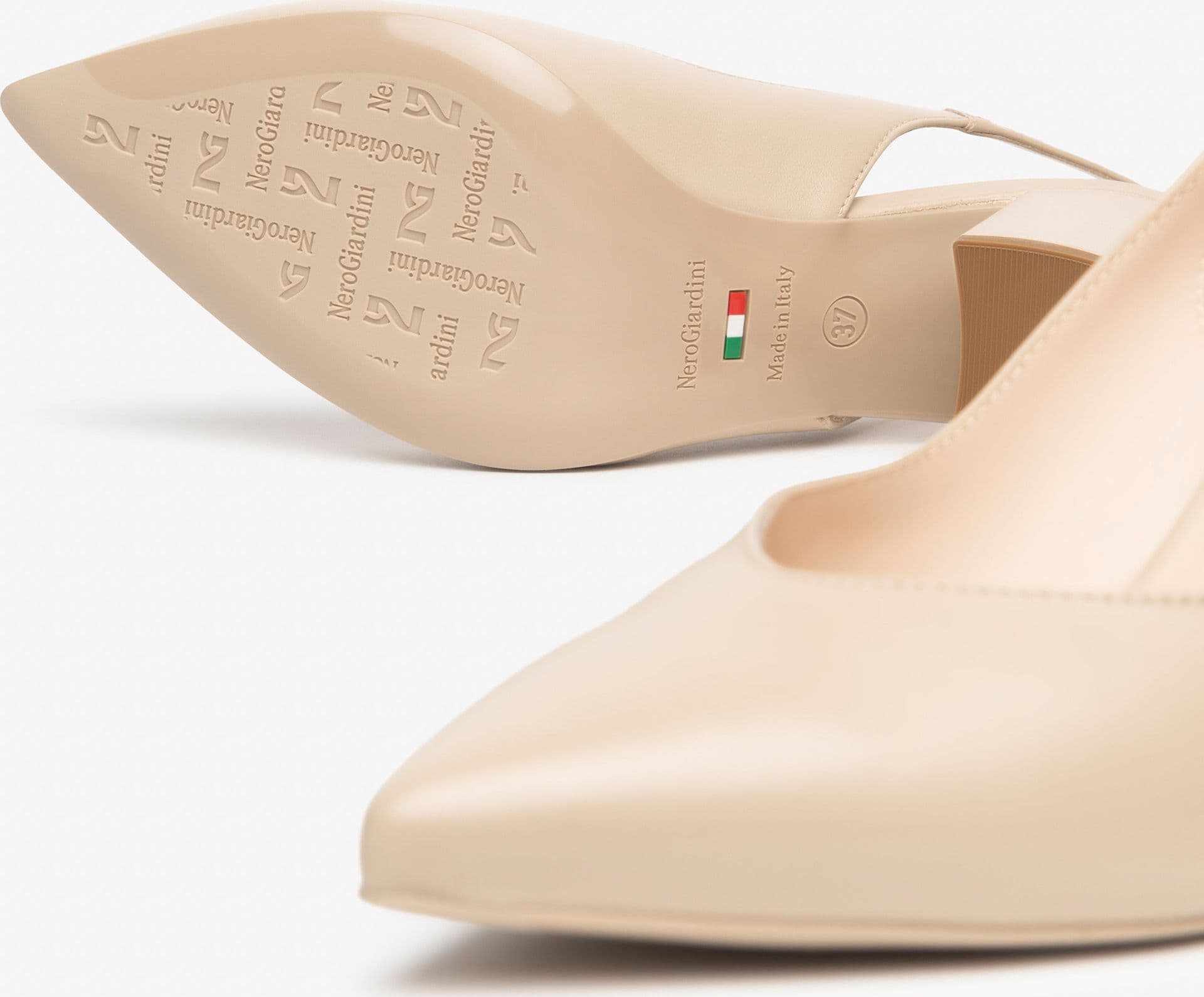 Nero Giardini slingback in nappa col. lino E615520D453 - 4