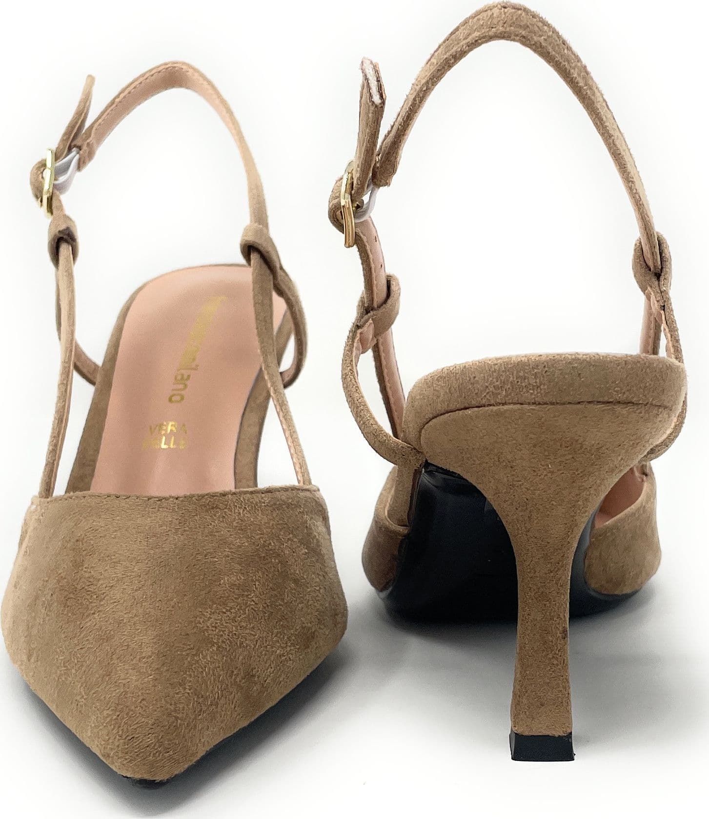 Francesco Milano Sling back donna in pelle taupe A08-21C - 3