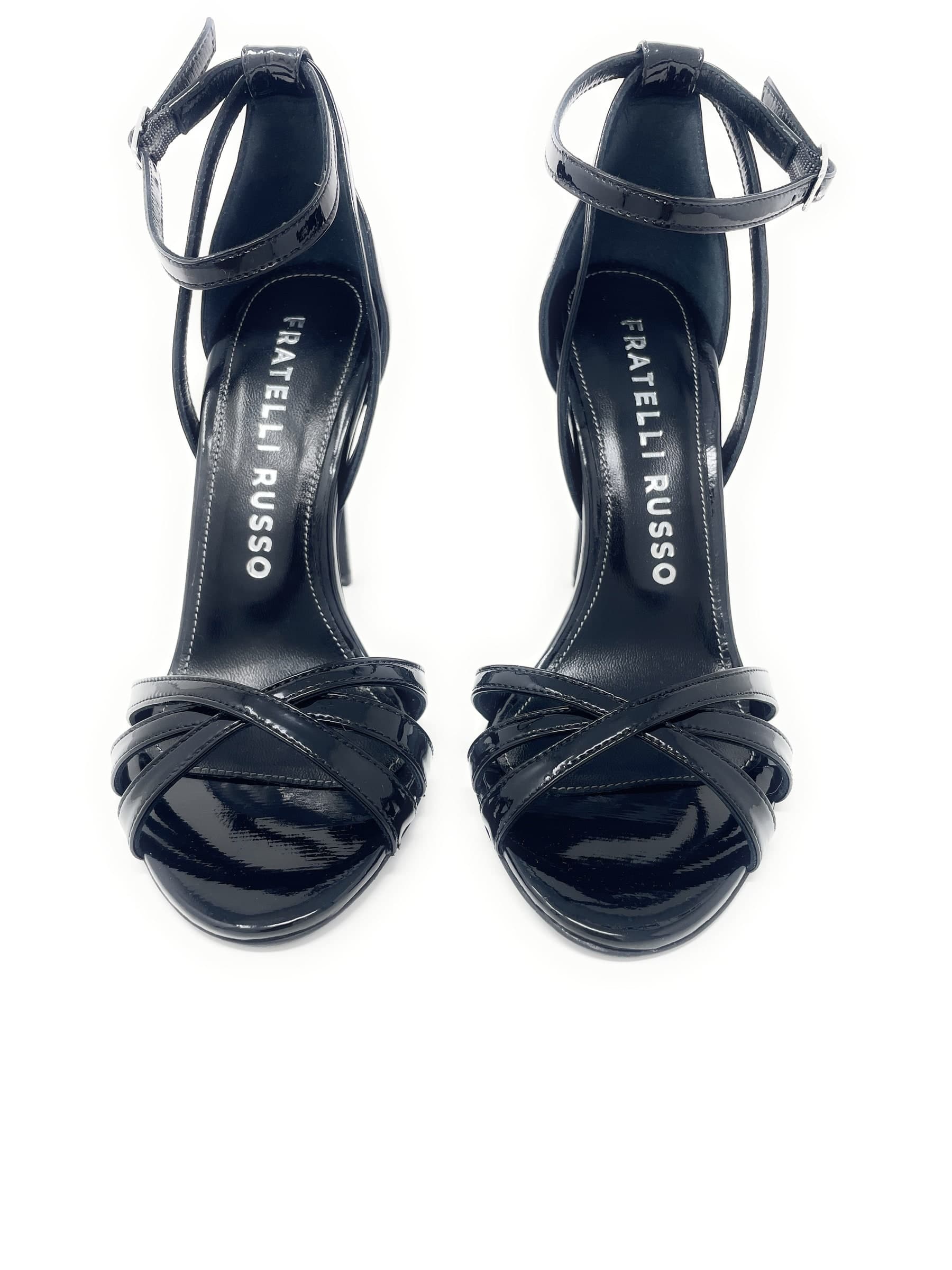 Fratelli Russo sandali in vernice nero Tesa S2611 - 4
