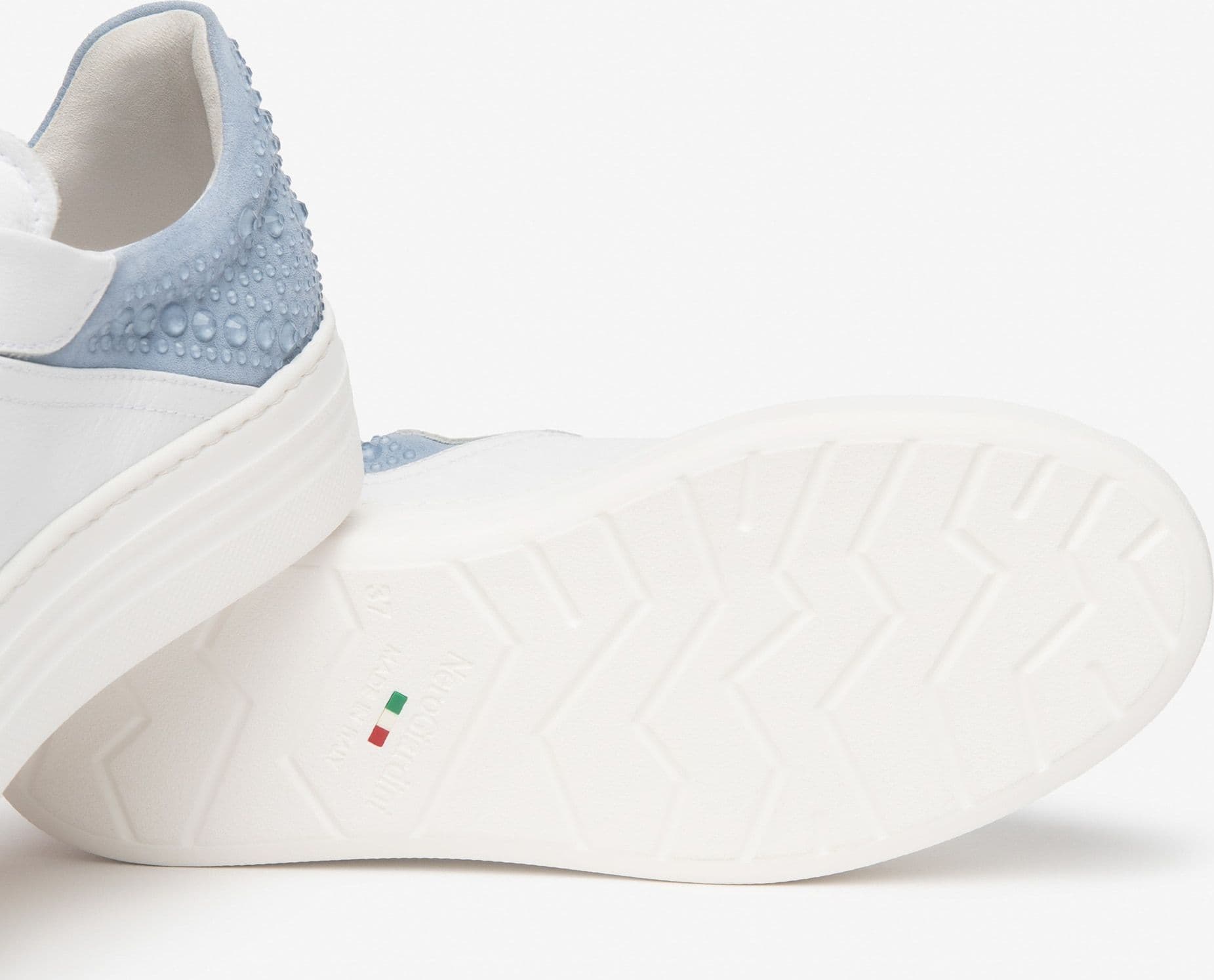 Nero Giardini sneakers donna in pelle e camoscio bianco E615300D707 - 4
