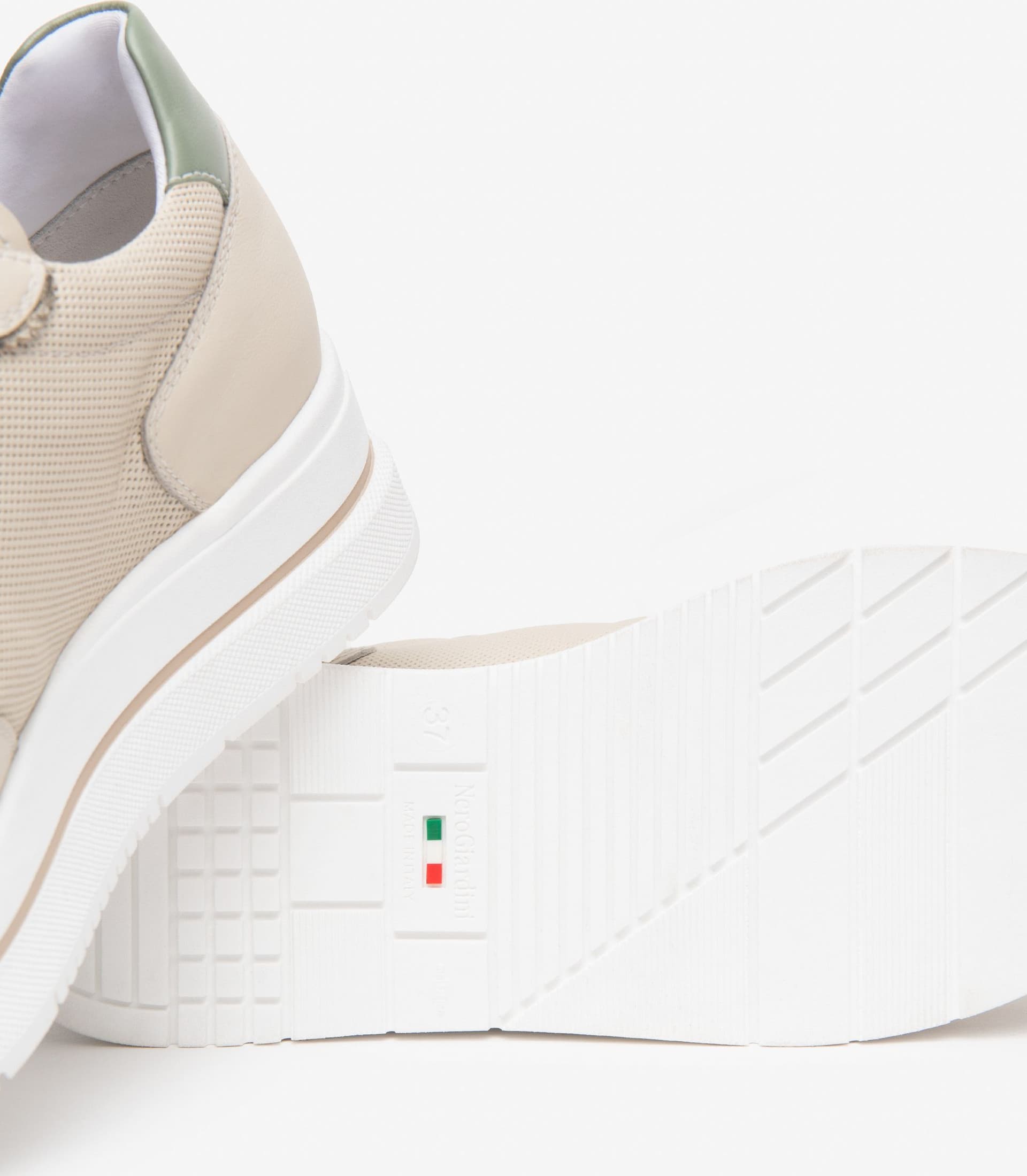 Nero Giardini sneakers donna in pelle col. milk E615202D710 - 4