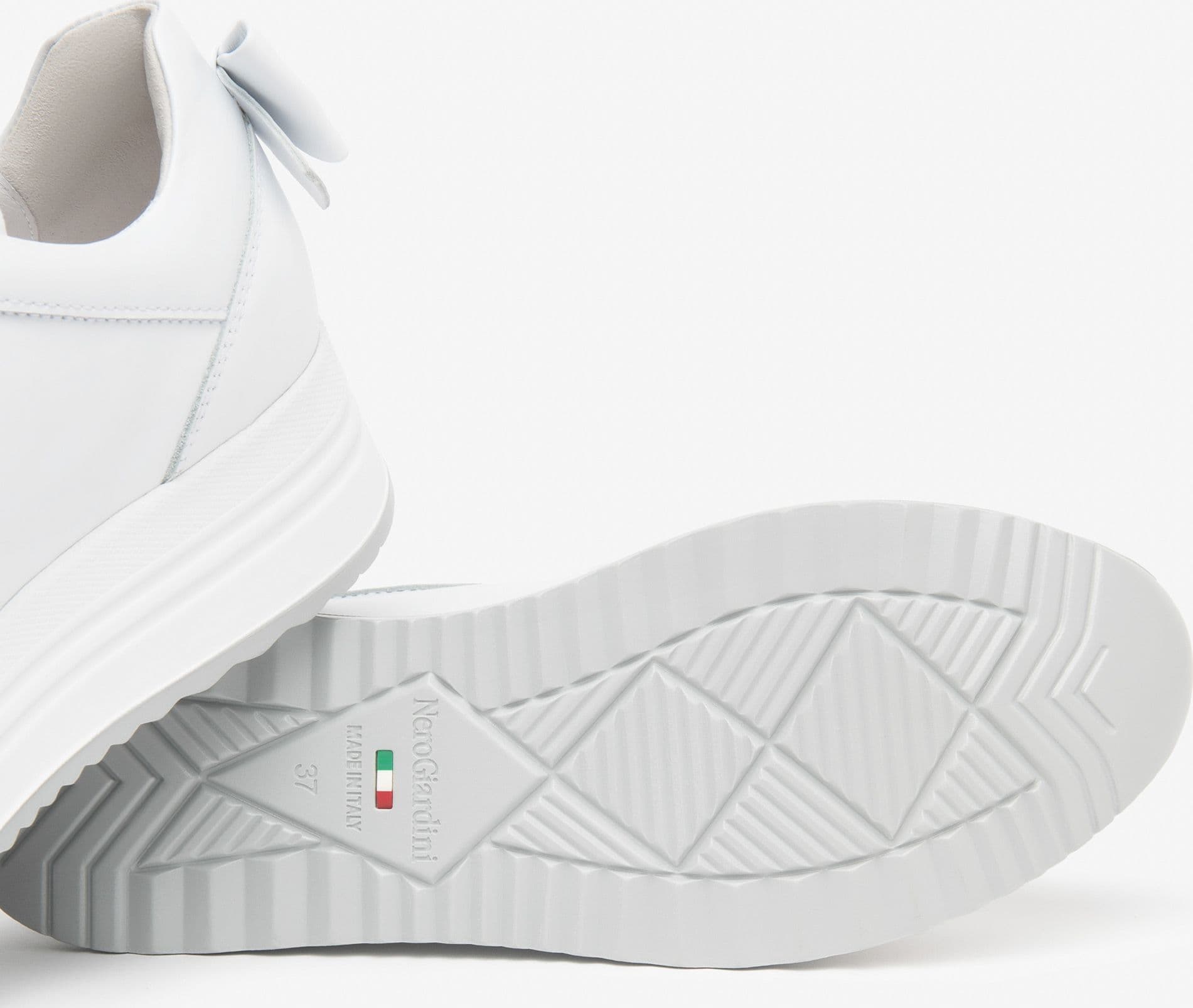 Nero Giardini sneakers donna in pelle bianco E615210D707 - 4