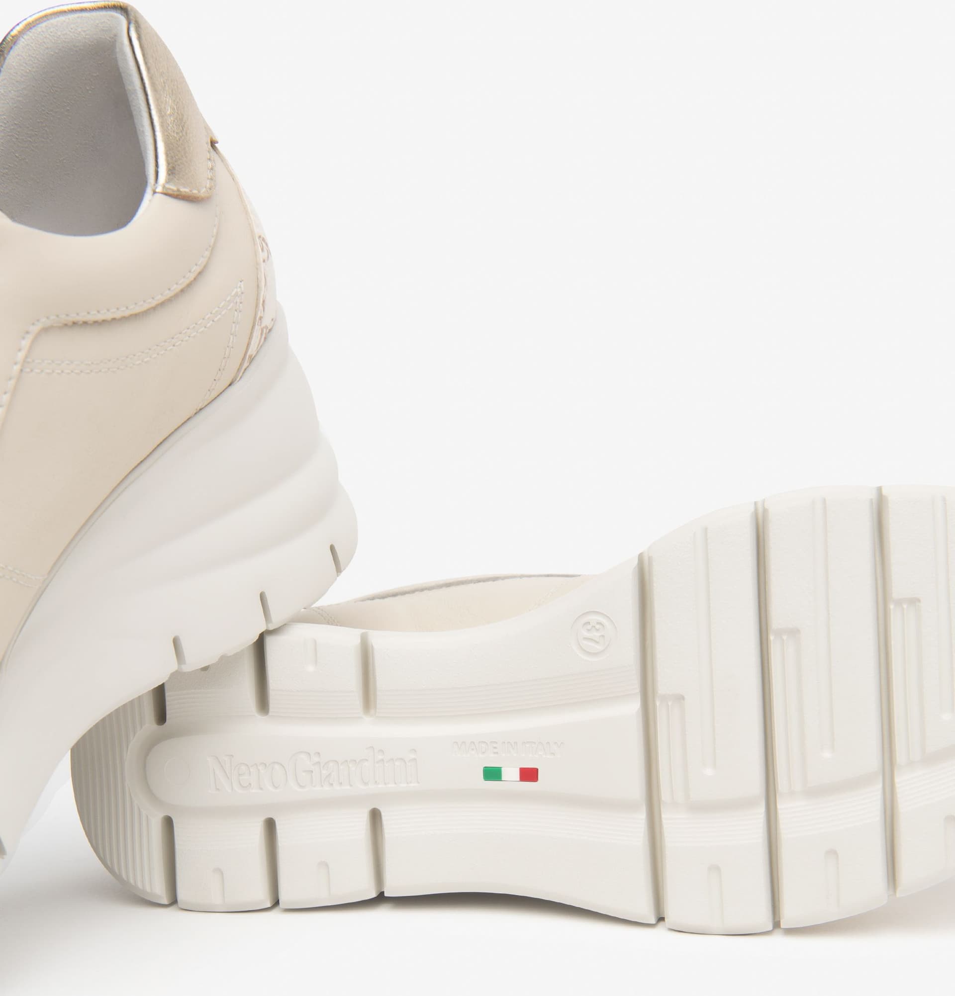 Nero Giardini sneakers donna in pelle col. milk E615221D710 - 4