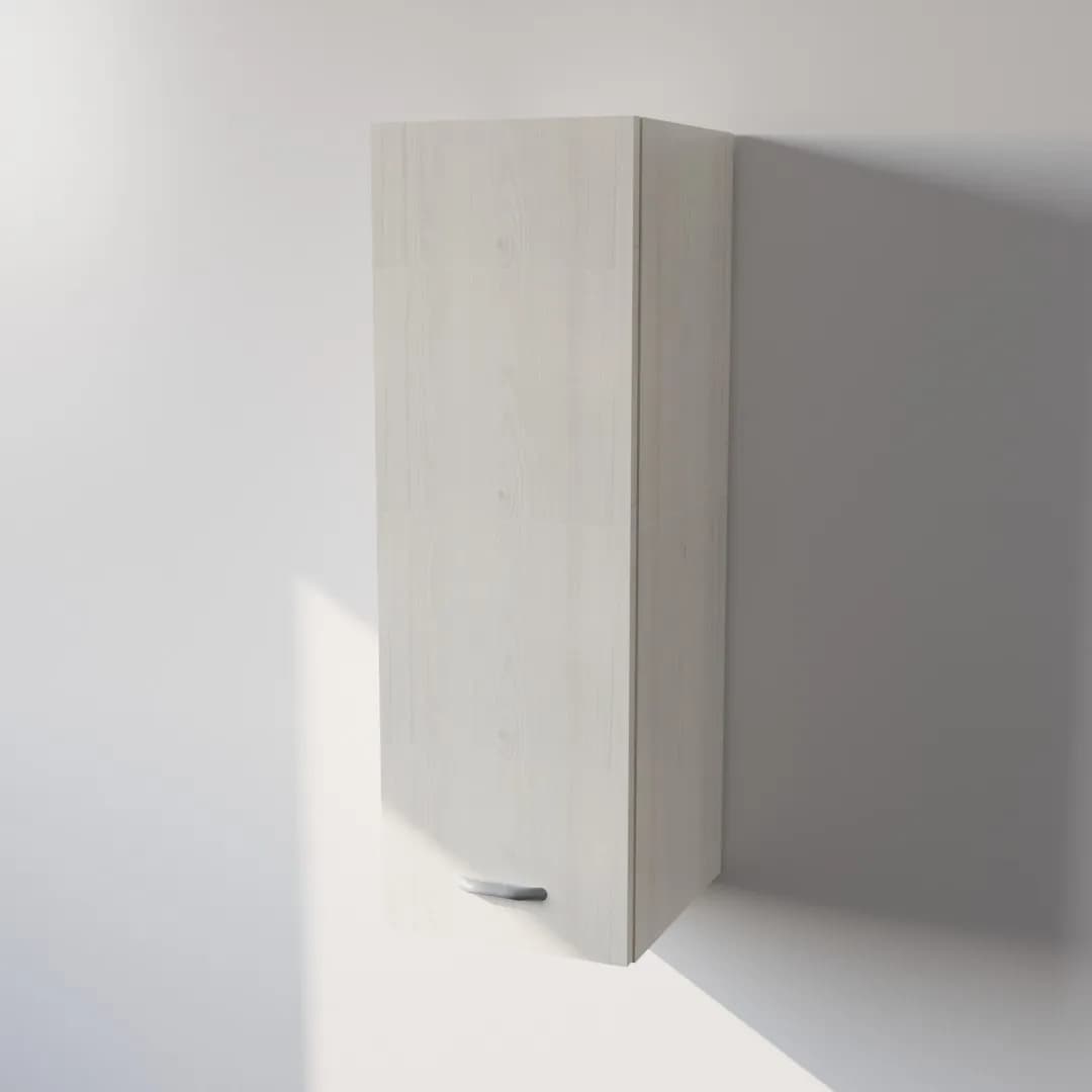 Pensile Cucina in Legno Nobilitato Larice Bianco con 1 Anta Altezza 90 cm - 6