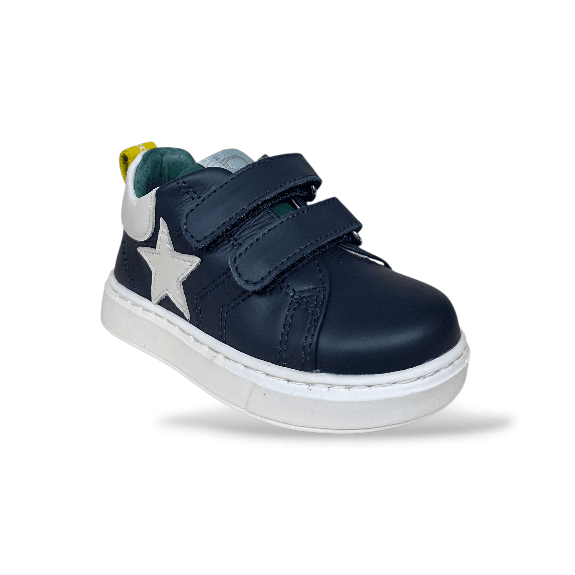 Scarpe Primi Passi Bambino Balducci Cita 7236 Pelle Blue Bianco Giallo – Comfort Artigianale Made in Italy in Ballerine Scarpetteria Gica - Trani, commercioVirtuoso.it