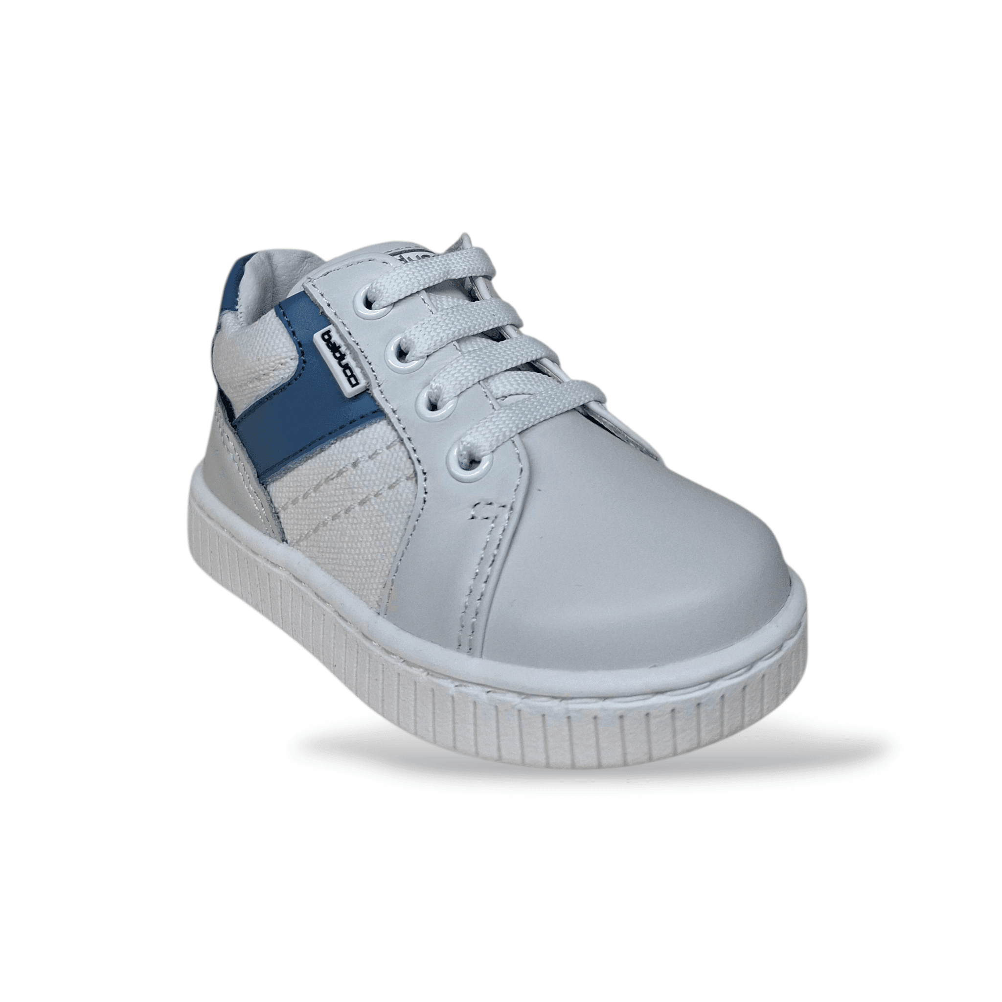 Scarpe Primi Passi Bambino Balducci Cita 4880 Pelle Bianco Bluette – Laccio e Zip Laterale Made in Italy in Ballerine Scarpetteria Gica - Trani, commercioVirtuoso.it