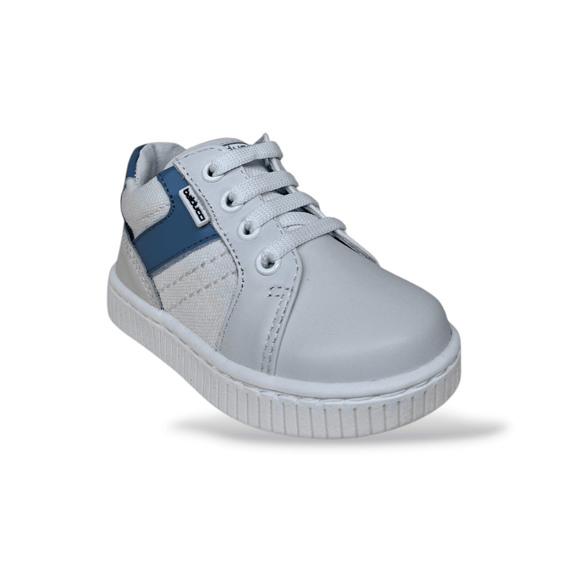 Scarpe Primi Passi Bambino Balducci Cita 4880 Pelle Bianco Bluette – Laccio e Zip Laterale Made in Italy in Ballerine Scarpetteria Gica - Trani, commercioVirtuoso.it