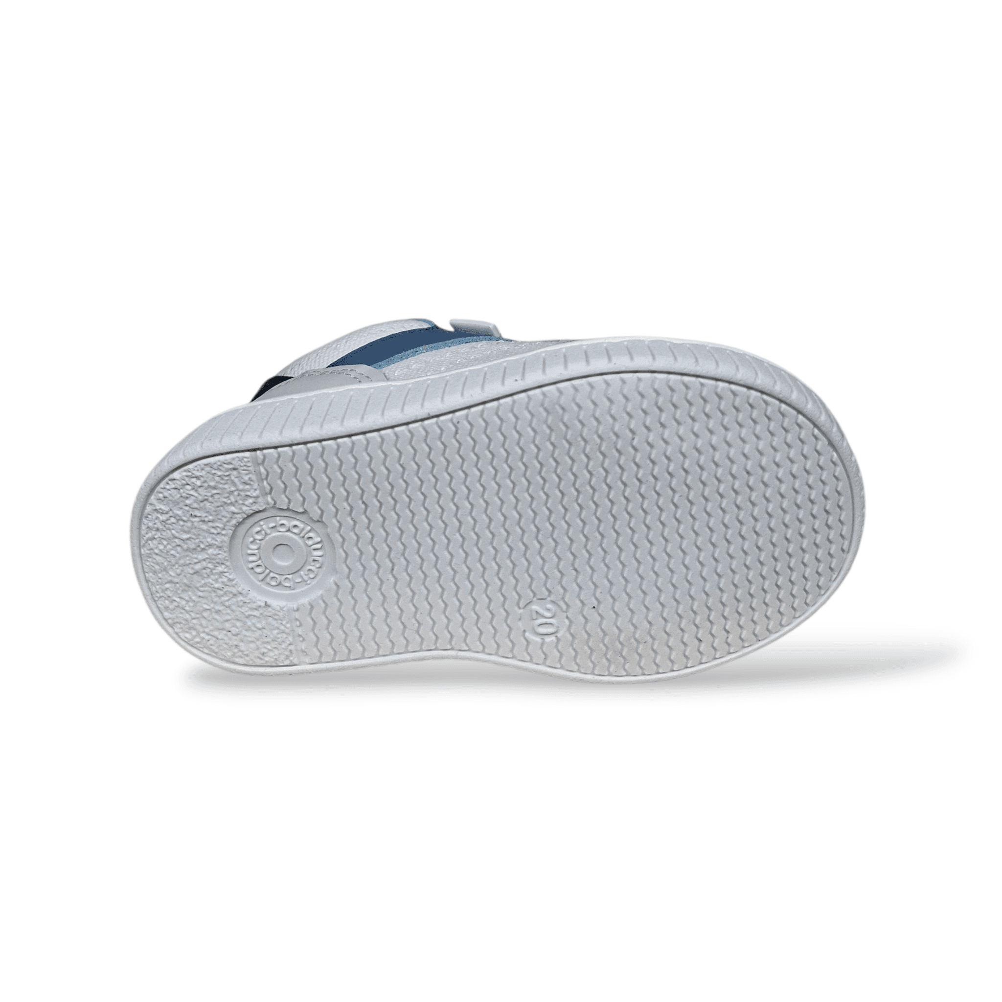 Scarpe Primi Passi Bambino Balducci Cita 4880 Pelle Bianco Bluette – Laccio e Zip Laterale Made in Italy - 5