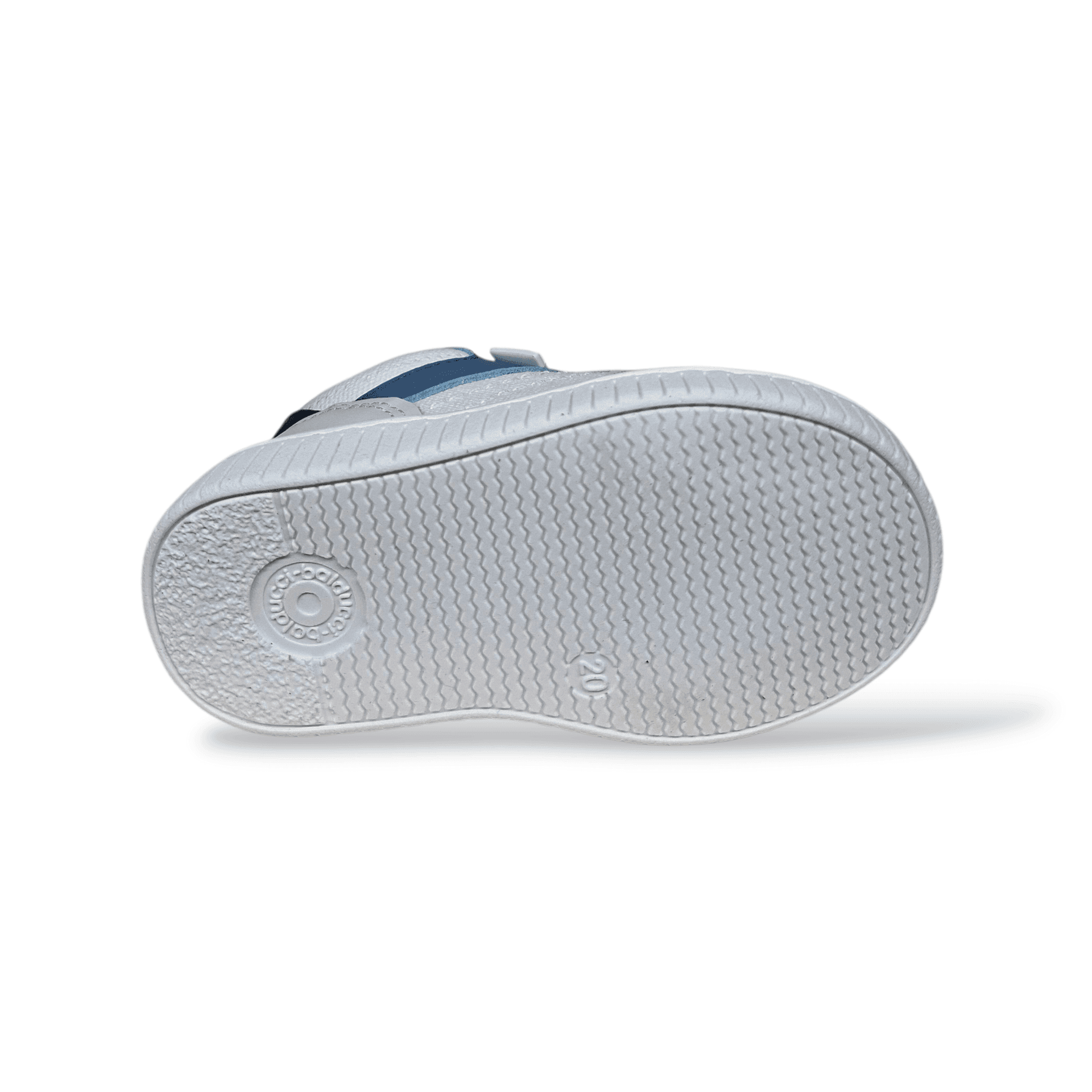 Scarpe Primi Passi Bambino Balducci Cita 4880 Pelle Bianco Bluette – Laccio e Zip Laterale Made in Italy - 5