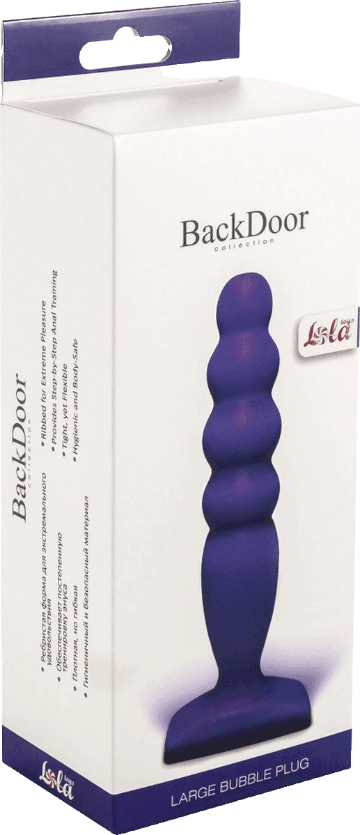 plug anale Large Bubble Back door viola 14 , 5 cm giochi anal progressivo - 4