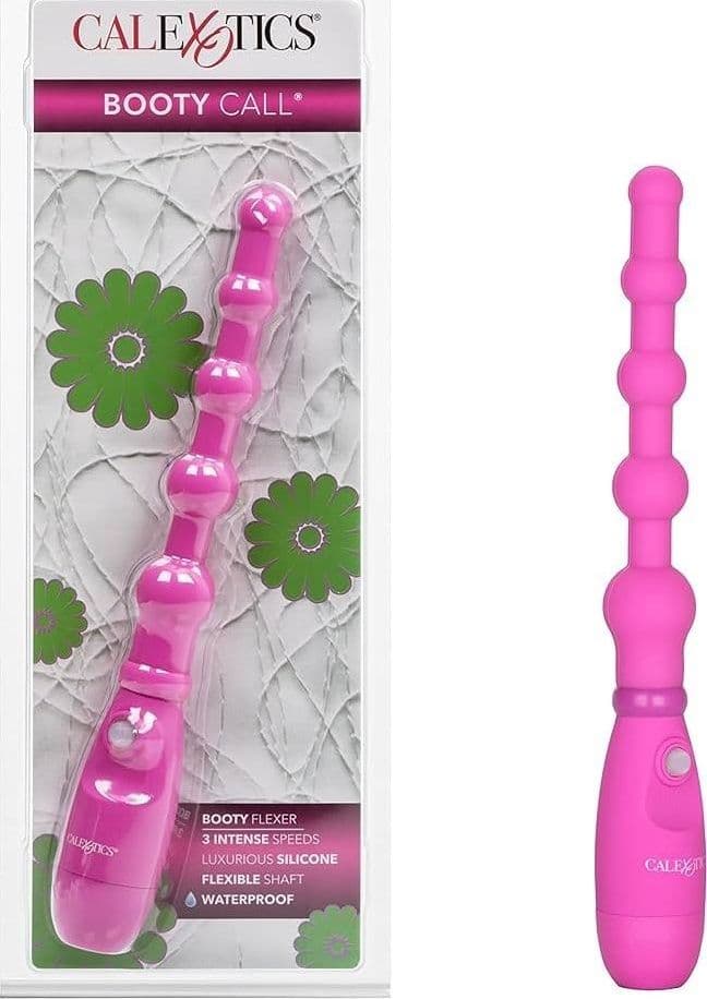 Booty call Sonda flessibile 14,45 cm 3 vibrazioni con perle silicone rosa ano
