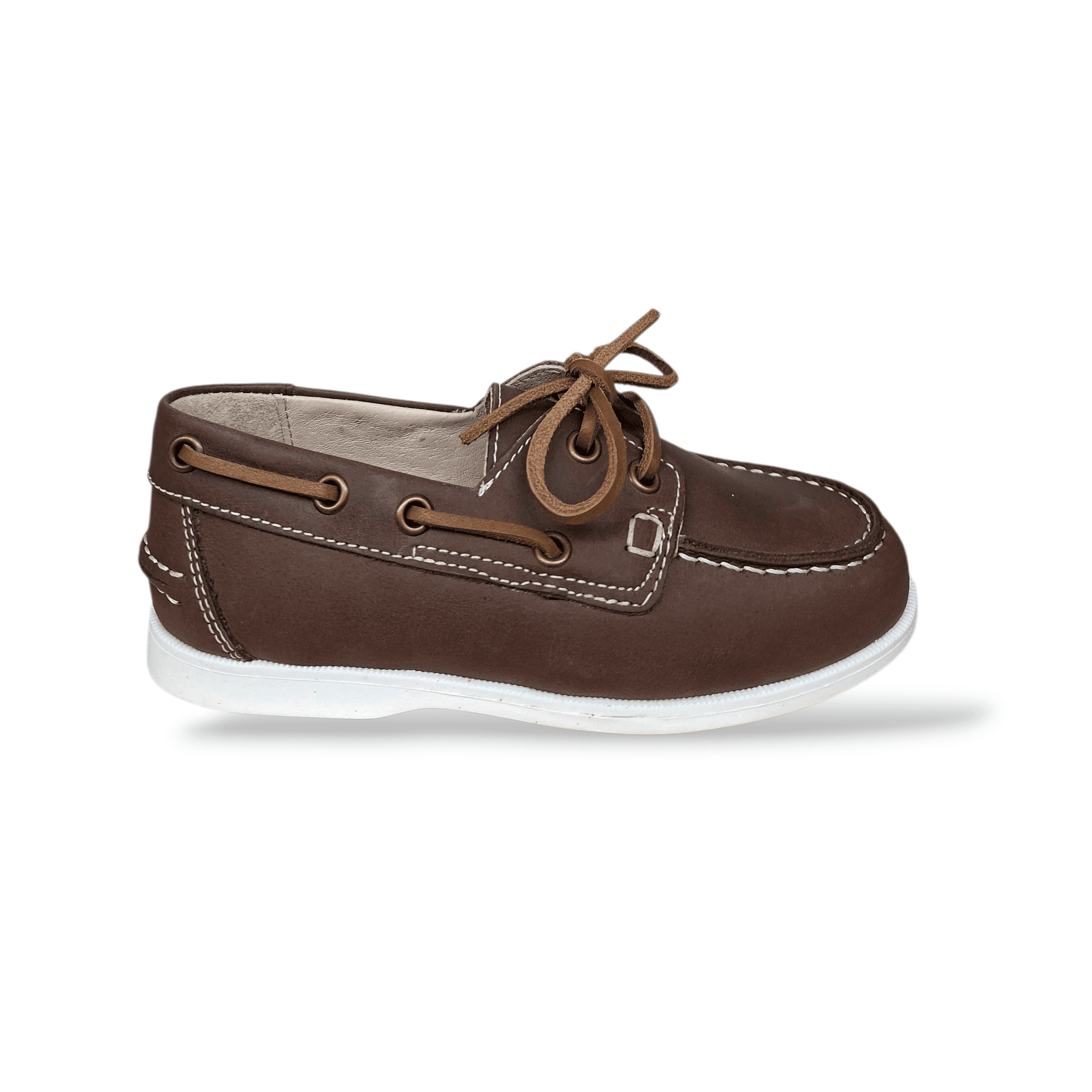 Mocassino Barchetta Bambino Dianetti Cuoio-Bianco Scarpe Eleganti Cerimonia