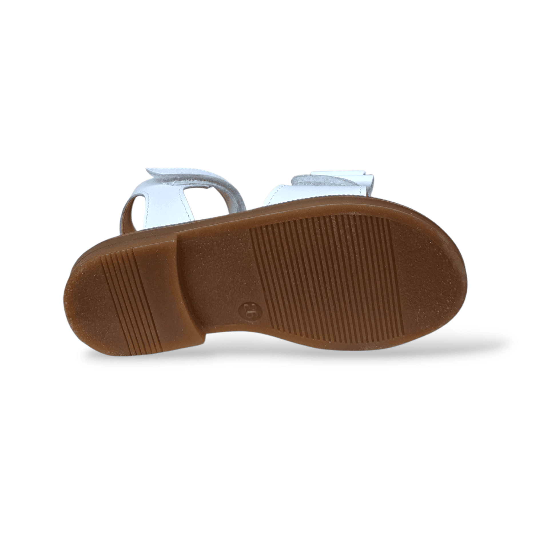 Sandali Bambina Eleganti Cerimonia Platis P3254 Bianco Pelle Fiocco Velcro Comunione - 5