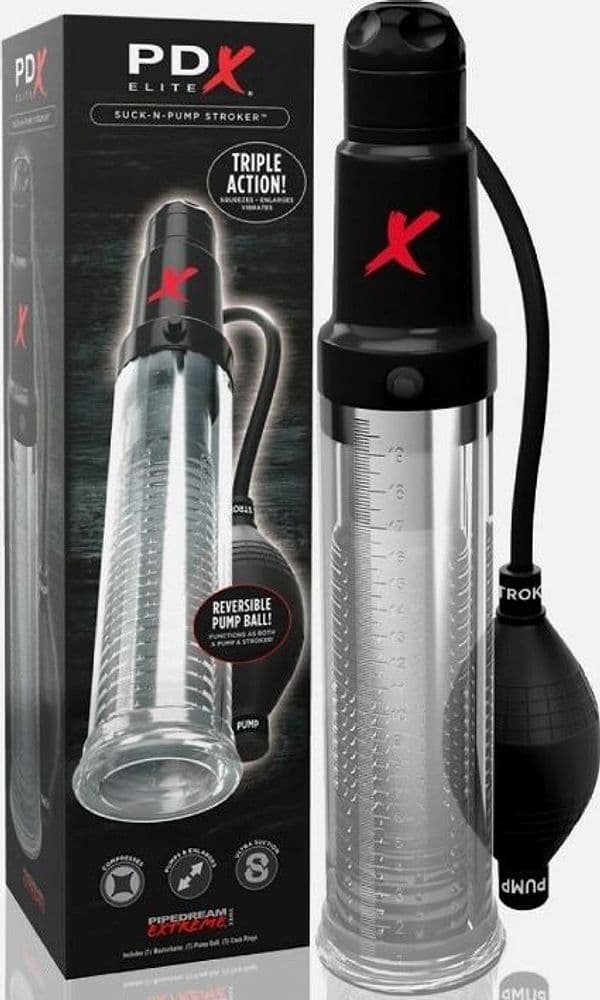 PDX Elite Deluxe Suck N Pump Stroker Sviluppatore Pene Masturbatore Uomo Succhia - 5
