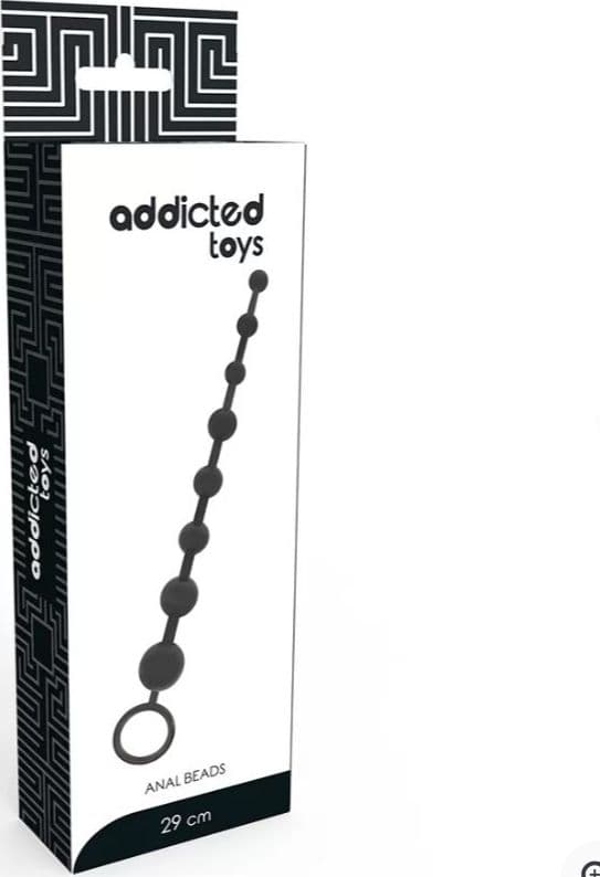 Perle anali Addicted Toys Progressive, 8 sfere nere, 29 cm - 4