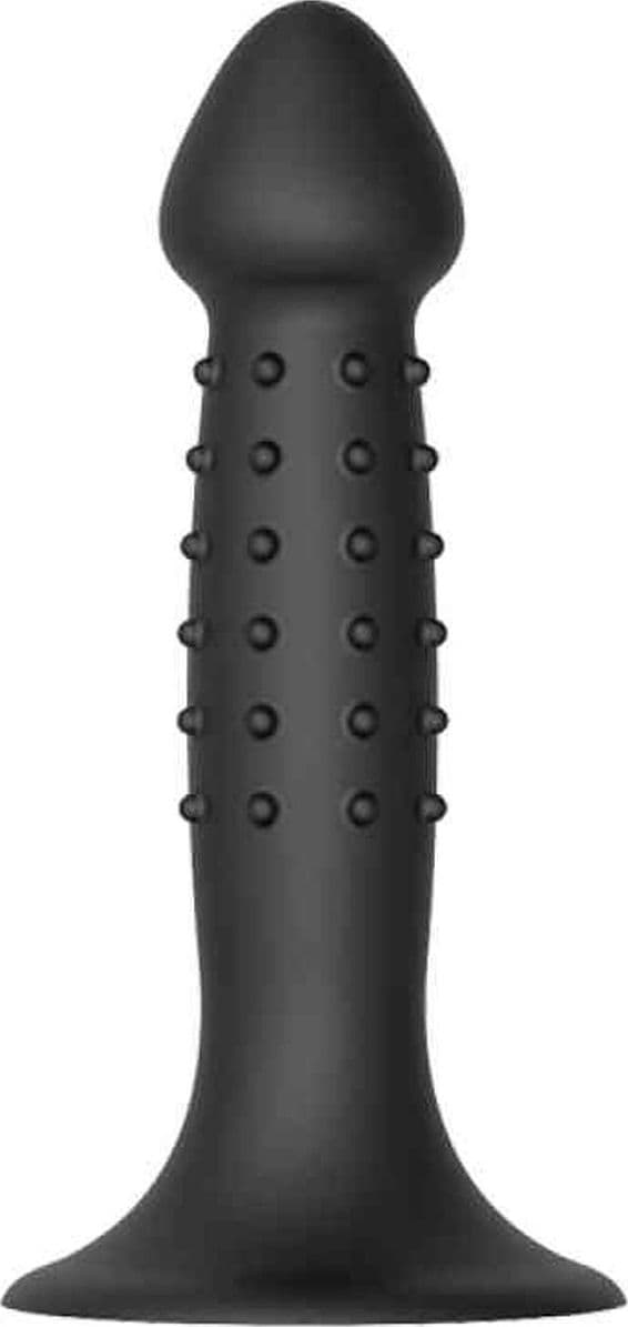 Plug anale 12 cm con rilevi stimolanti nero silicone giochi ano nuovo in prodotto Erosdom - Palmi, commercioVirtuoso.it