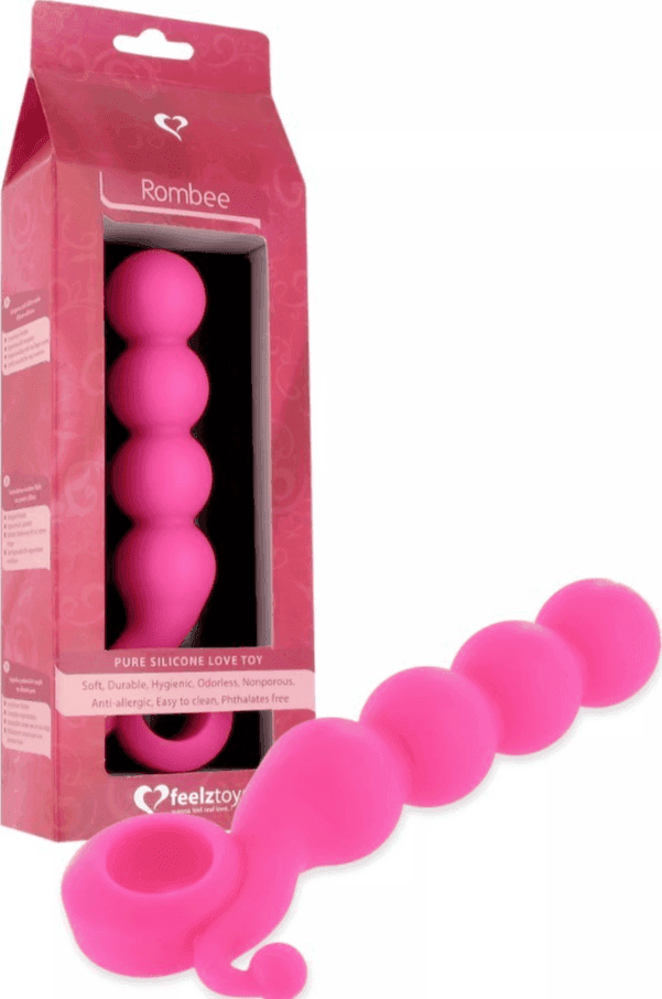 Plug Anale Large 17 cm rosa Rombee stimolatore per giochi anal - 4