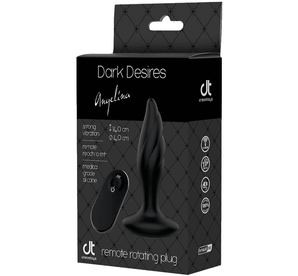 Dark Desires Angelina Plug anale vibrante 9x e rotante stimolante telecomando