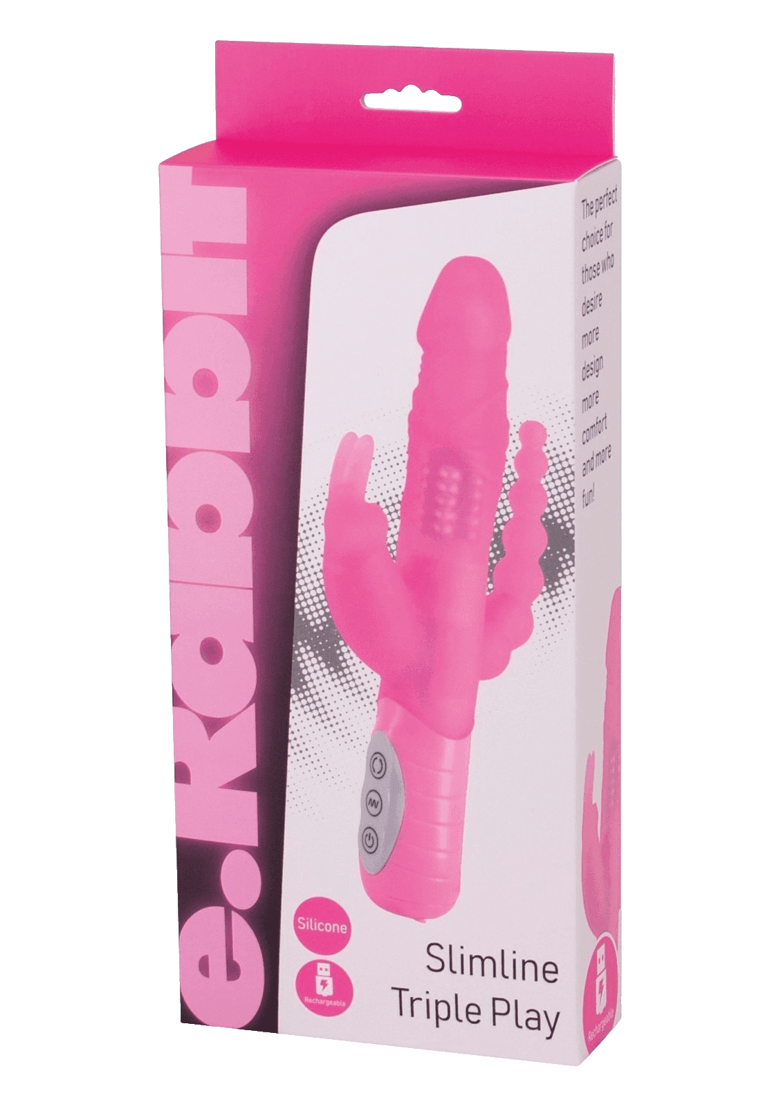 E Rabbit Tripla stimolazione vaginale clito anal ricaricabile silicone vibro